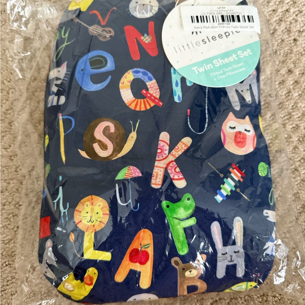 Little Sleepies Alphabet Friends Twin Sheet Set